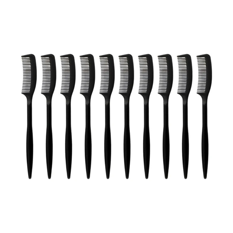 G99E Precise Eyebrow Eyelash Comb Plastic Miniature Size Eyelash Groomer Portable Grooming Tool For Daily Use Fine Teeth