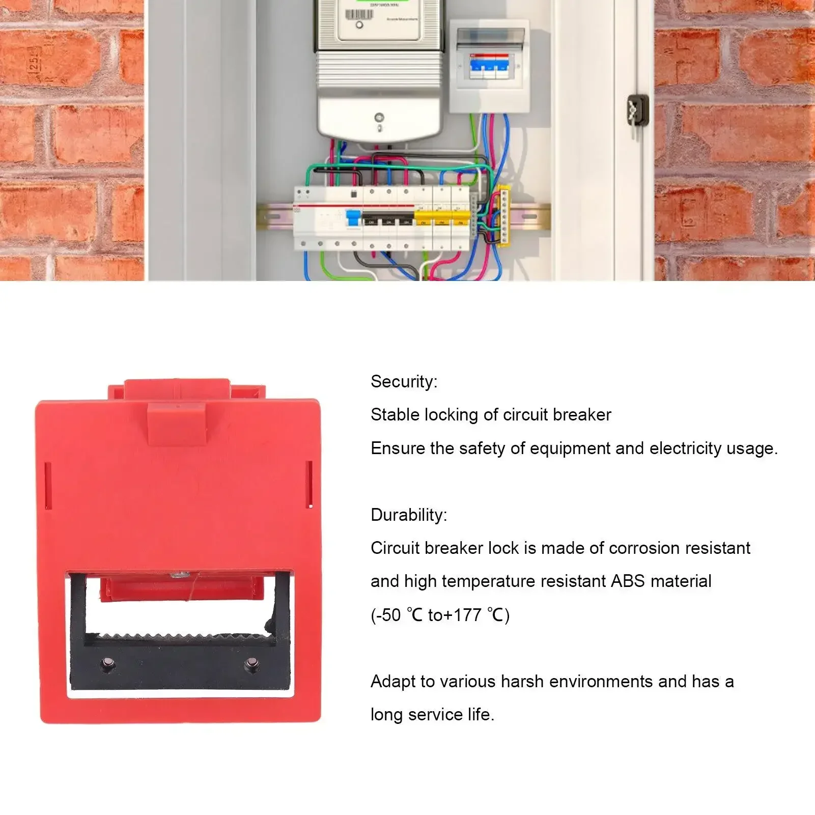 4Pcs Circuit Breaker Lockout Device Set Clamp On Single Pole Breaker Lock 480 600V