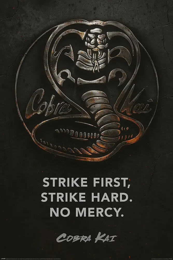 COBRA KAI - STRIKE FIRST Movie, Print Art Canvas Poster for Living Room Decor, Home Wall Picture