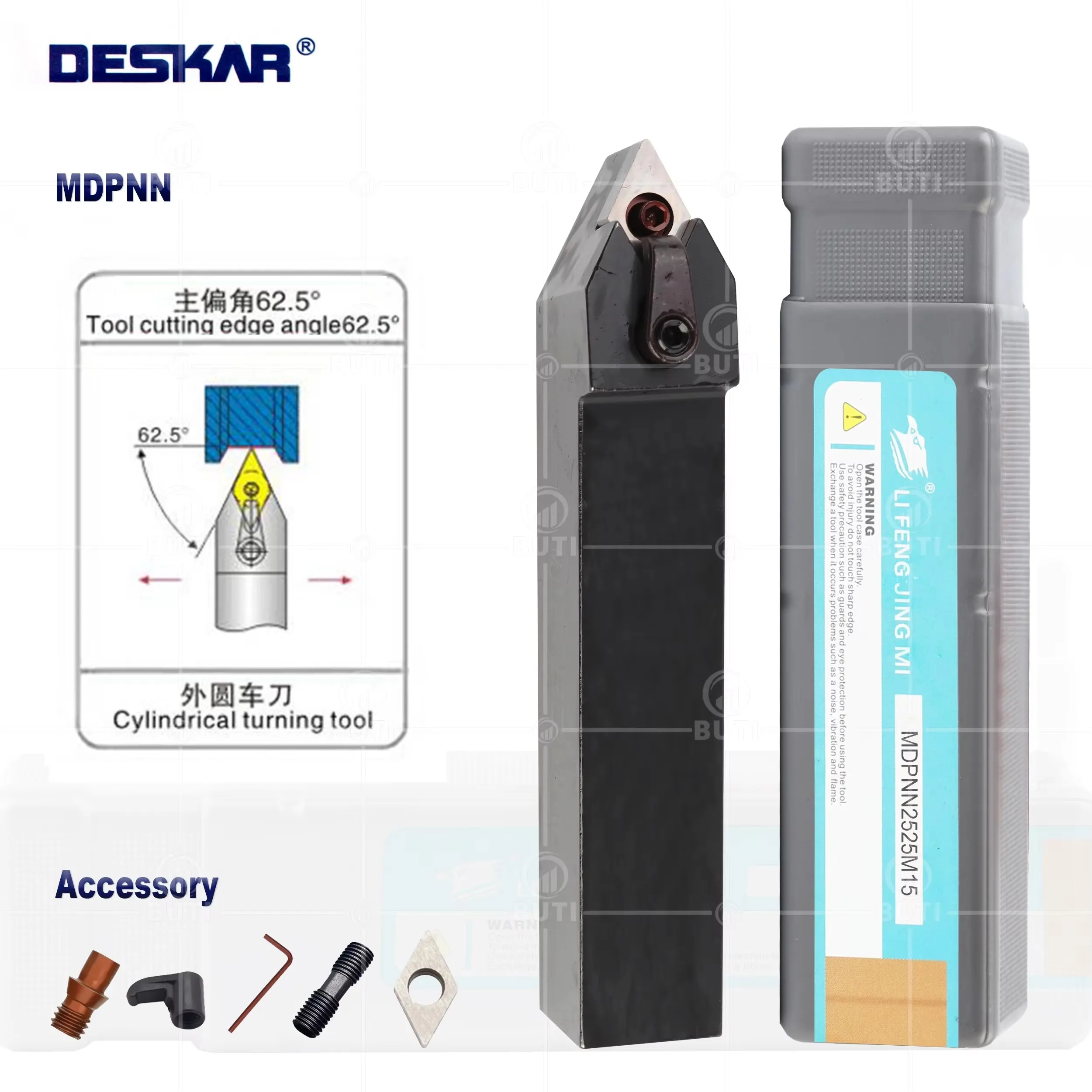 

DESKAR 100% Original CNC Lathe External Cutting Tools Holder MDPNN1616H11 MDPNN2020K15 MDPNN2525M15 MDPNN 16mm Machining Cutter