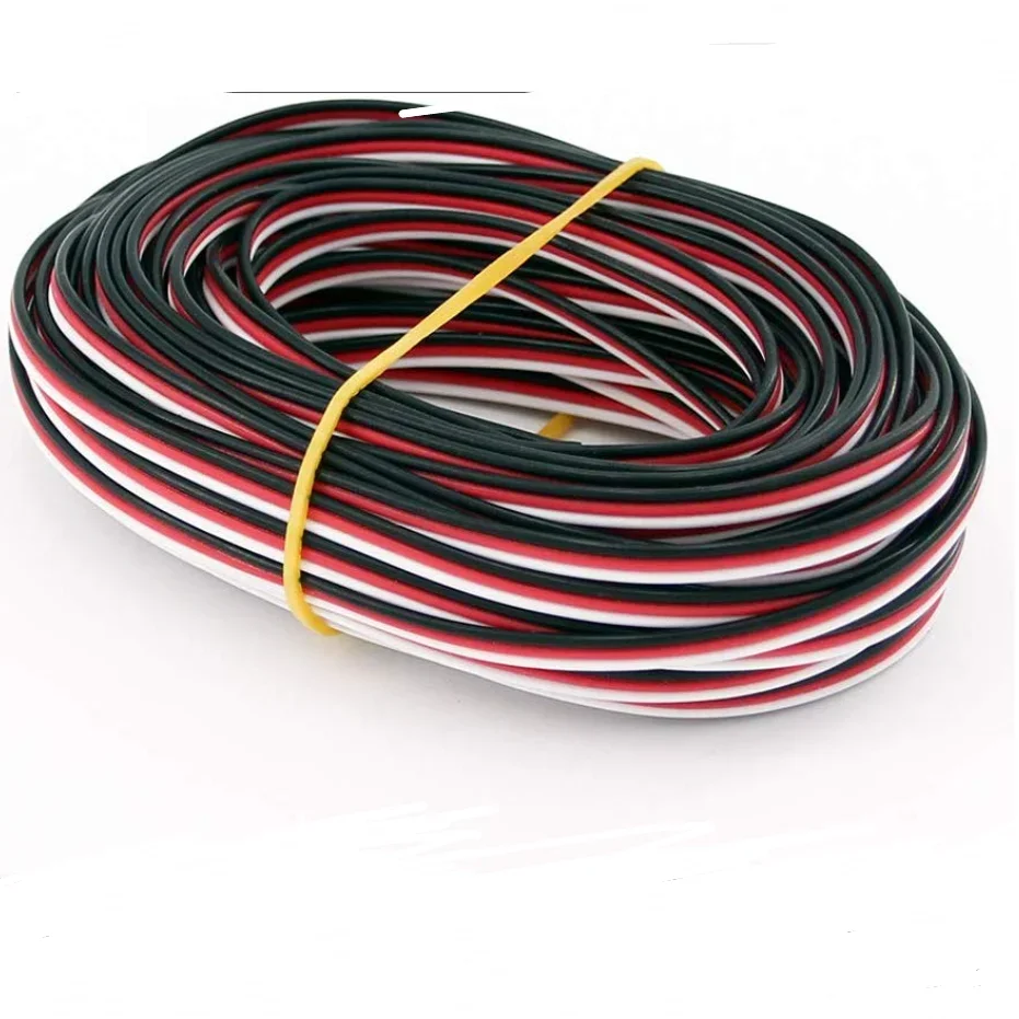 5 Meters 16 feet 20AWG JR Futaba Servo Extension Cable Wire 100 Cord/0.08TS OD1.7 Lead Extended Wiring for RC DIY accessories