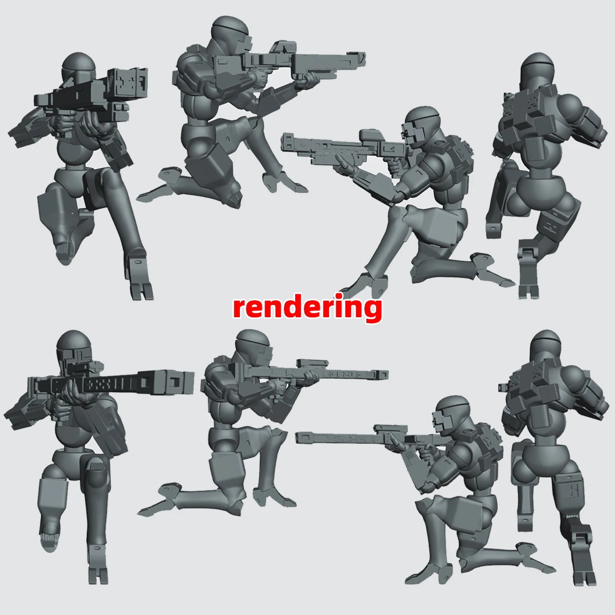 1/35 1/48 1/72 Maßstab Modellbausatz 3D Harz Miniatur-Soldatenfiguren Diorama Unbemalt SciFi Zyklop-Roboter-Gruppe DIY – Detail 9