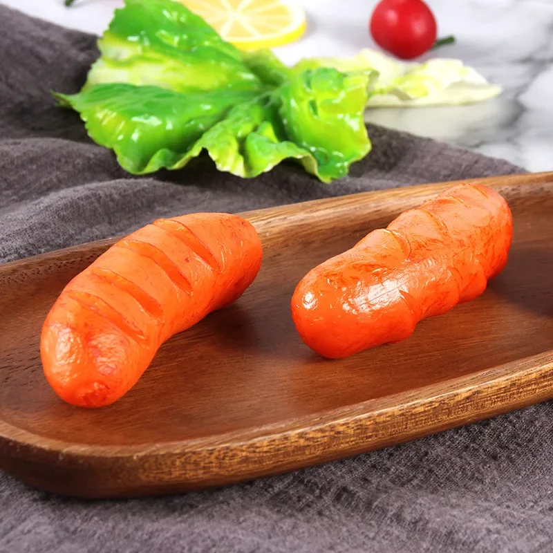 

Artificial Sausage Fake Food Simulation Hot Dog Sausage Model kitchen Photography props Sweet Table Decoration Home Decor