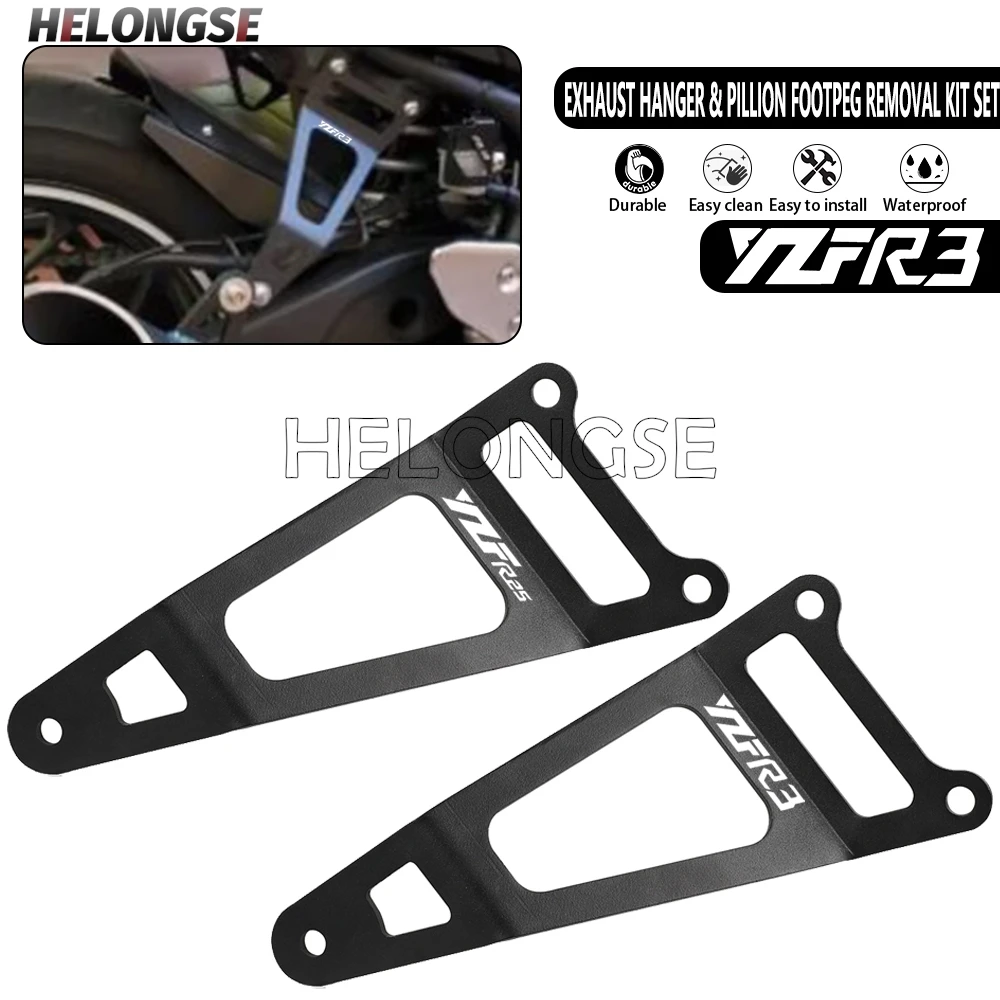 

Rear Footrest Blanking Plate Bracket For YAMAHA YZFR25 YZFR3 MT03 MT25 YZF-R25 YZF-R3 MT-03 MT-25 Exhaust Hanger Holder Support