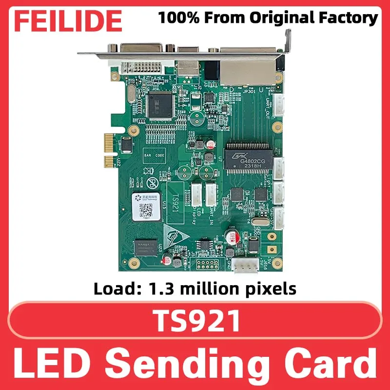 Linsn TS921 Full Color Video Wall HUB75 LED Panel Luminous Sign Sending Card LED Display Screen Pixel Display Motherboard DVI