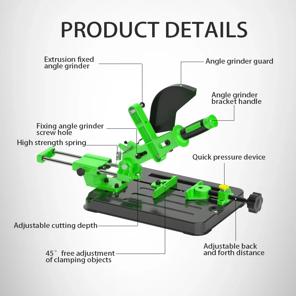 Stand Fixed Universal Bracket Polishing Machine Desktop Angle Grinding Machine Stand for 100 125 Angle Grinder