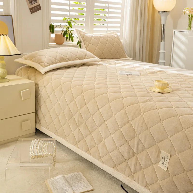 Milk Velvet Thickened Warm Mattress Autumn and Winter Foldable Tatami Mat for Dormitory Soft Non Slip Soft Cushion with Straps