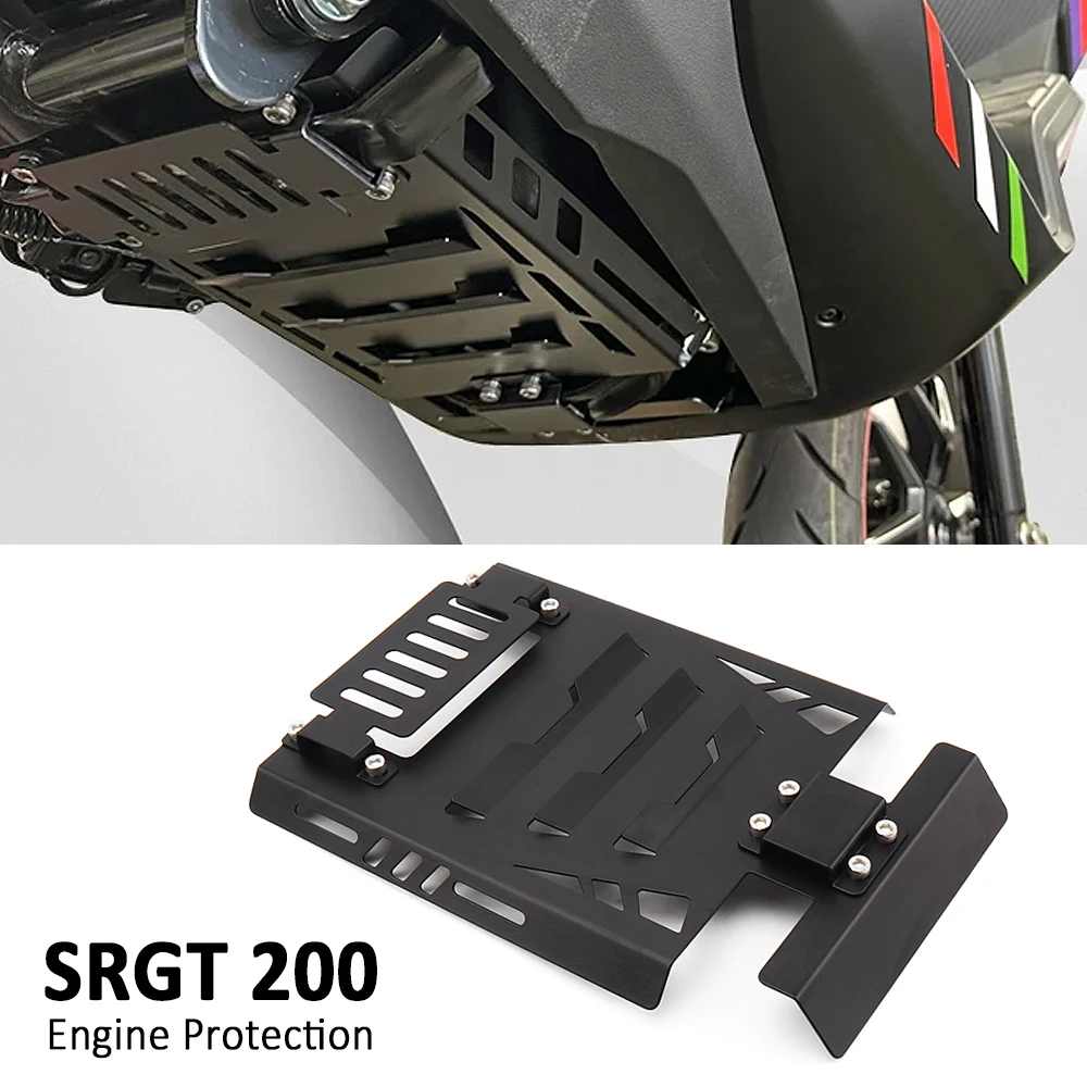 

Motorcycle Chassis Engine Guard Protection Cover For Aprilia SRGT200 SR GT 125 200 SRGT 200 125 Lower Bottom Skid Plate Splash