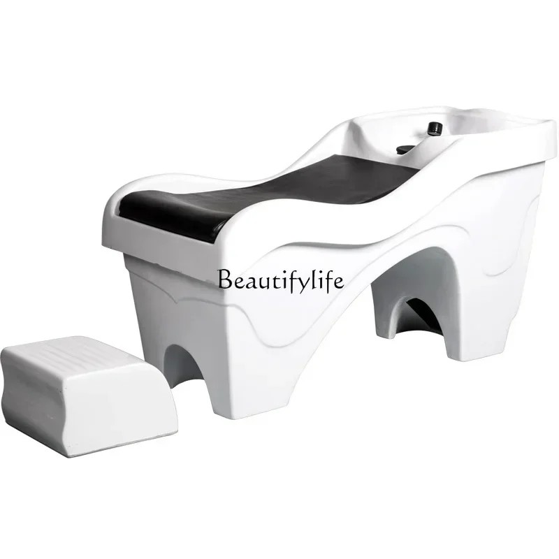 66.LSpecial FRP integrated shampoo bed for barber shop Factory direct shampoo bed