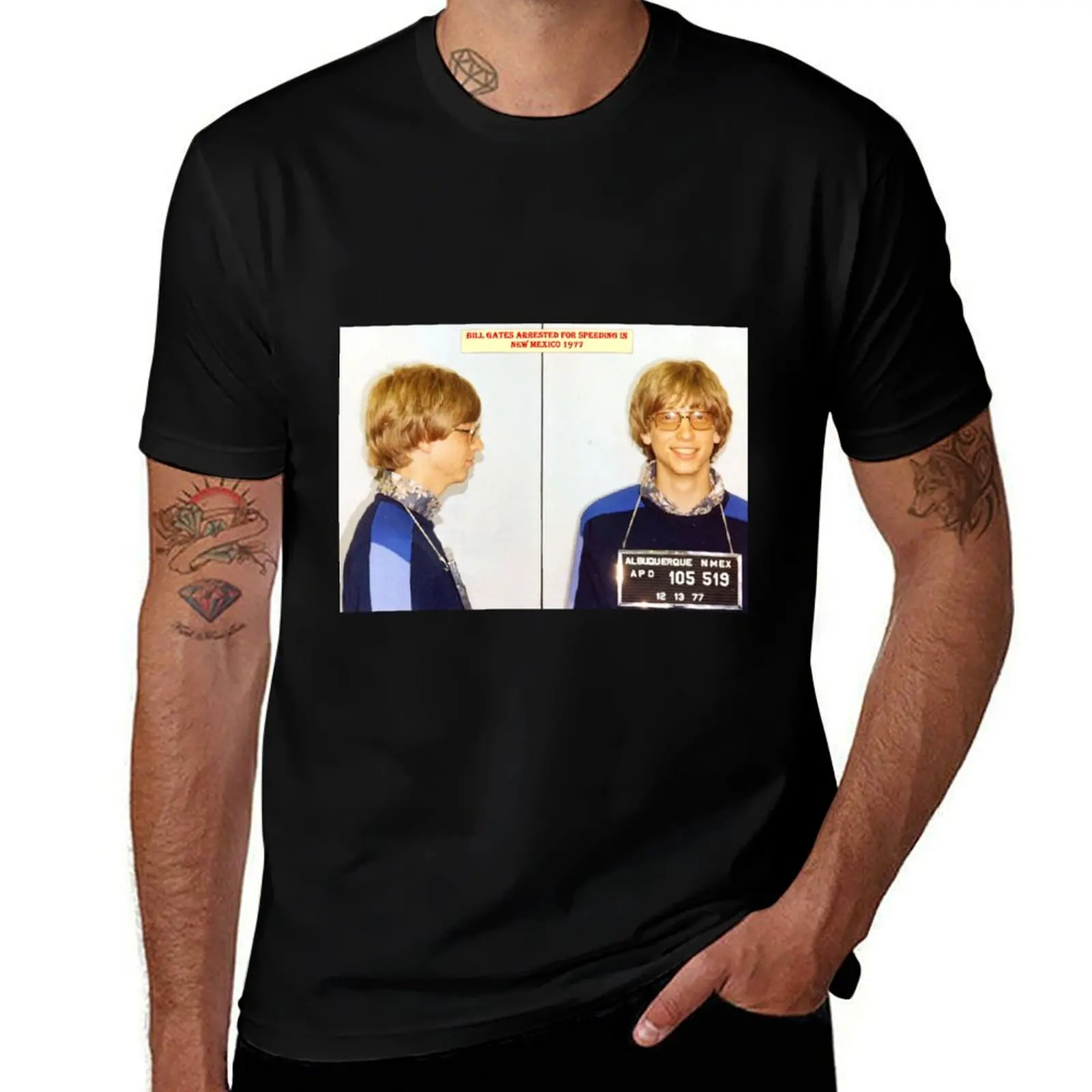 Mug shot of Bill Gates T-Shirt Halloween Theme T-Shirt