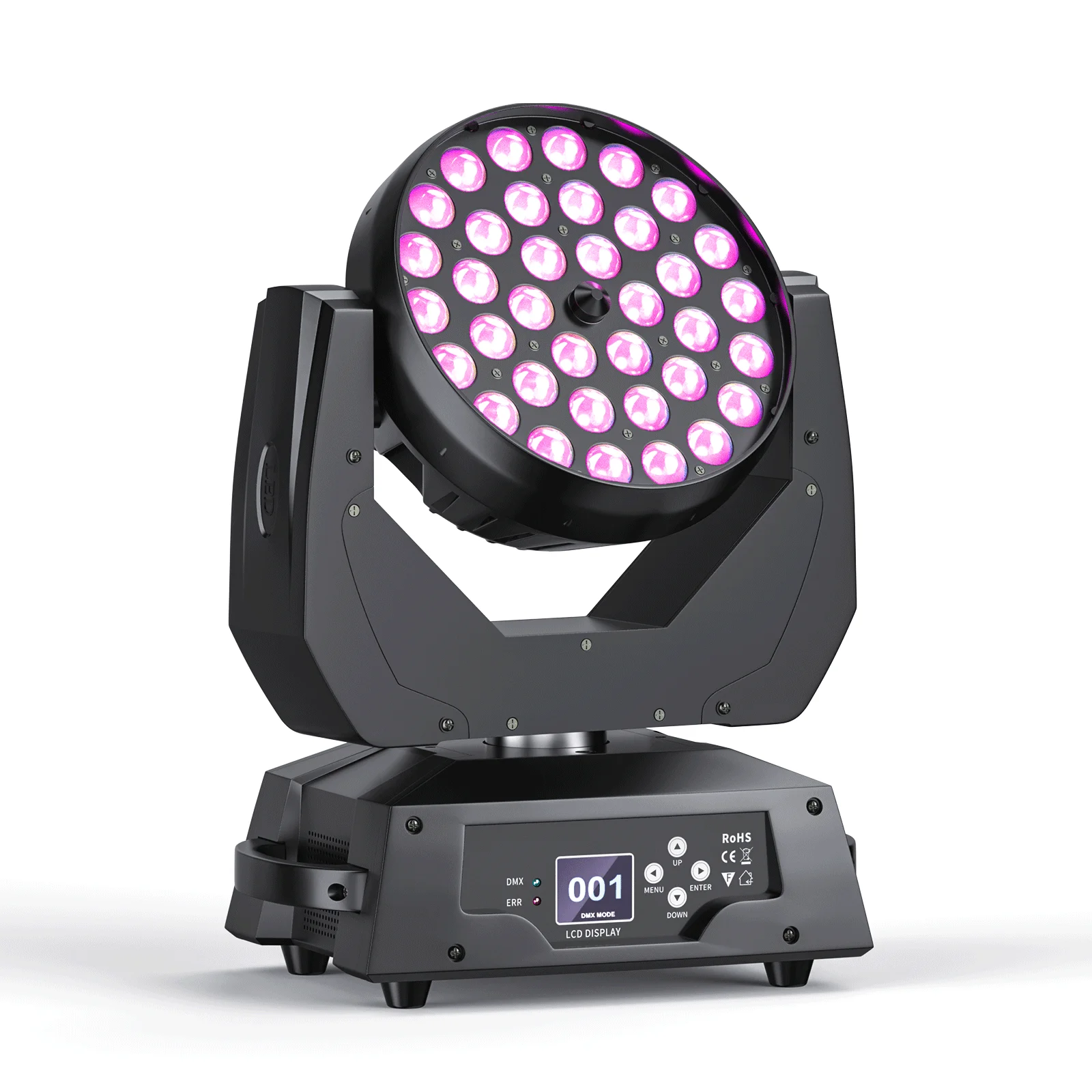 Yiflamefly 230W LED Moving Head Light 36X8W LED RGBW Wash Zoom Effect DJ Lights Stage Light For Christmas Wedding Disco Party