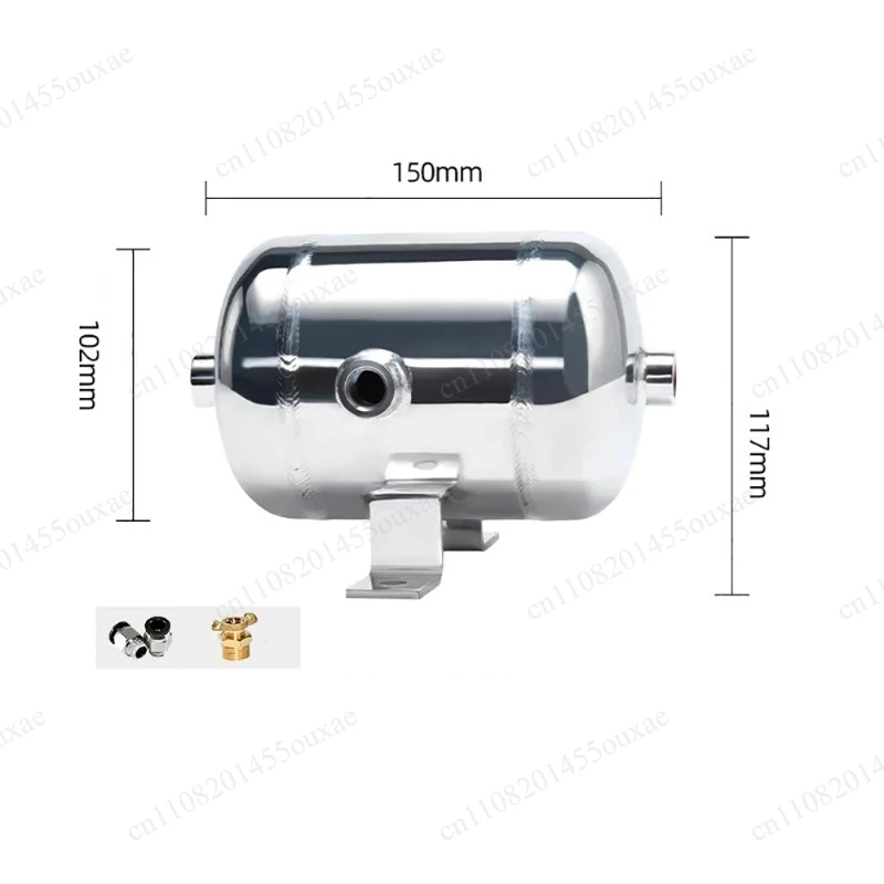 

Mirror Polished Air Storage Tank 1L Pneumatic Buffer Container 1.25MPa Max Pressure
