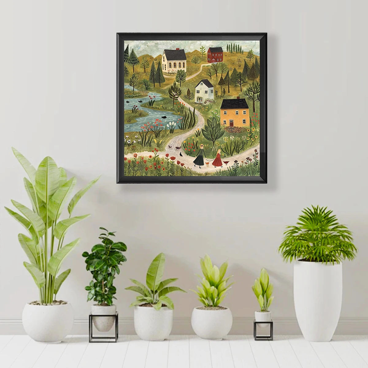 1 Set 40x40cm-15,7x15,7-Zoll 11CT/14CT bedruckter Stoff Kreuzstich DIY-Set, große Größe, Geschenkset – Detail 5
