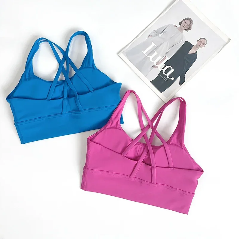 Solid Color Women Fitness Yoga Bras Race Back Sports Bras Nylon Top Women Bra Sexy Breathable Underwear For Women Gym👚👚