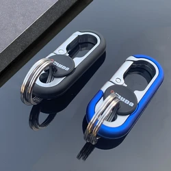 OMUDA Keychain Stainless Steel Buckle Outdoor Carabiner Climbing Tools Double Ring Car Key Chain Keyring Durable Key Chain
