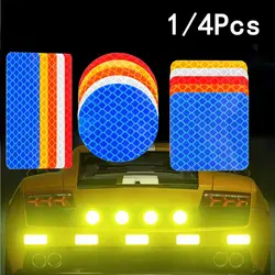 Auto Safety  Decal Red/Blue/Orange/White/Yellow Car Reflective Strips Warning Mark Reflector Tape Door Bumper Stickers