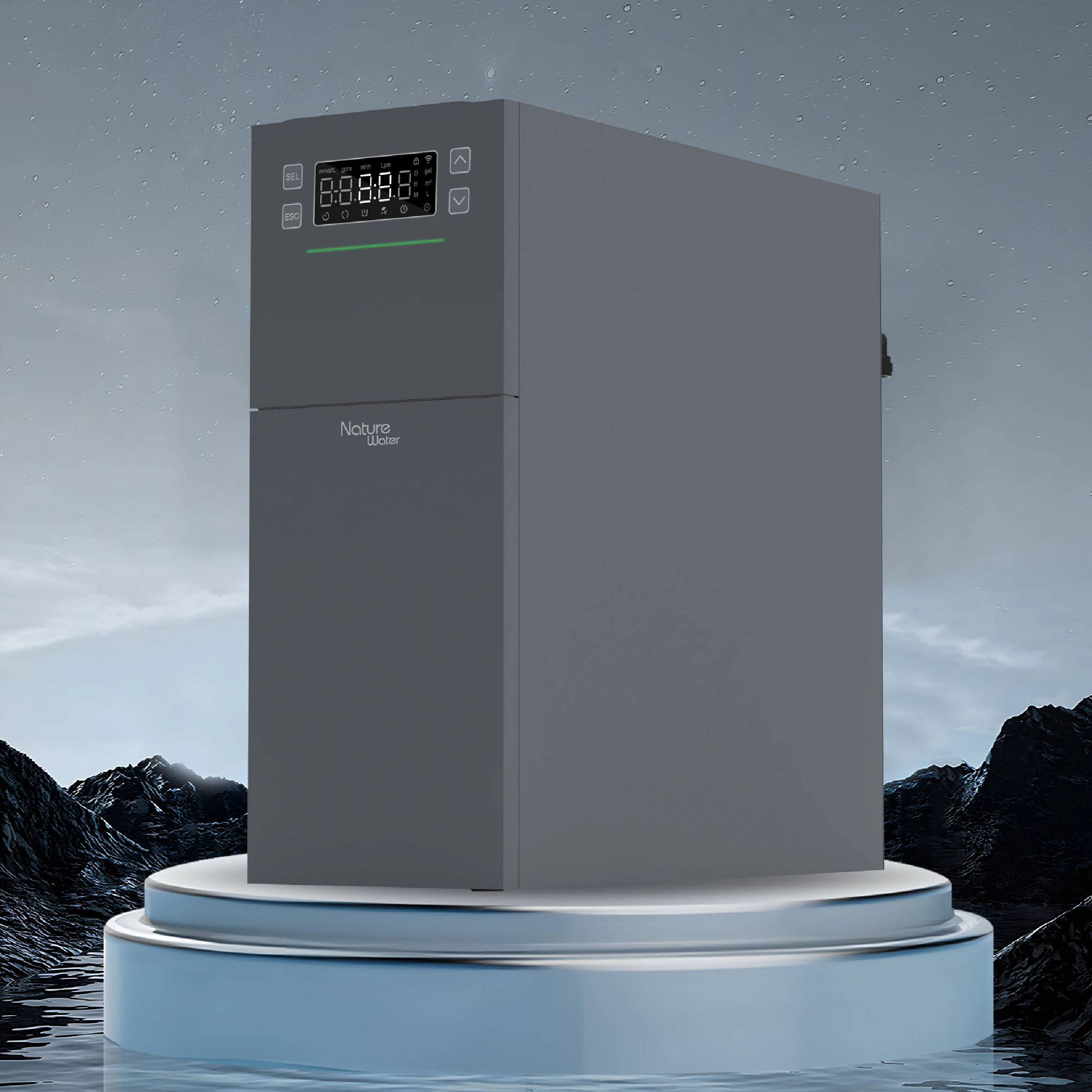 Dual-Tank Electric Water Softener System-Compact High-Capacity Design With Smart Touch Control For Household RV & Car Use