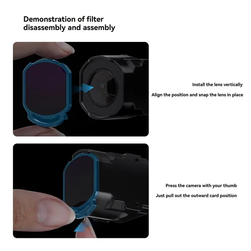 ل DJI O4 وحدة الهواء برو مجموعة مرشح UV/ND8/ND16/ND32/ND64 FPV حماية العدسة ل DJI O4 وحدة الهواء برو الملحقات