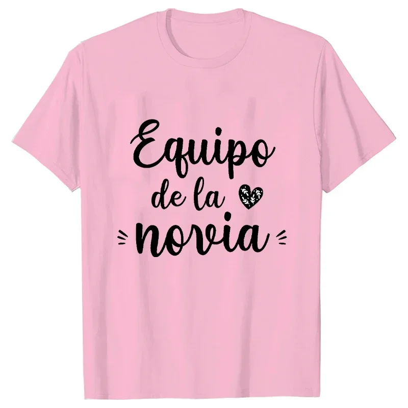 Espanhol Team Noiva T-Shirt, Bachelorette Party Tee, Tops De Chuveiro De Noiva, Amigos Noiva Esquadrão Tee, Casamento Hen Party Tops