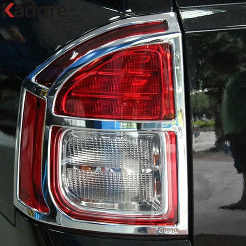 For Jeep Compass 2011 2012 2013 2014 2015 Chrome Rear Tail Lamp Shade Cover Trim Taillight Lamp Hood Styling Car Accessories