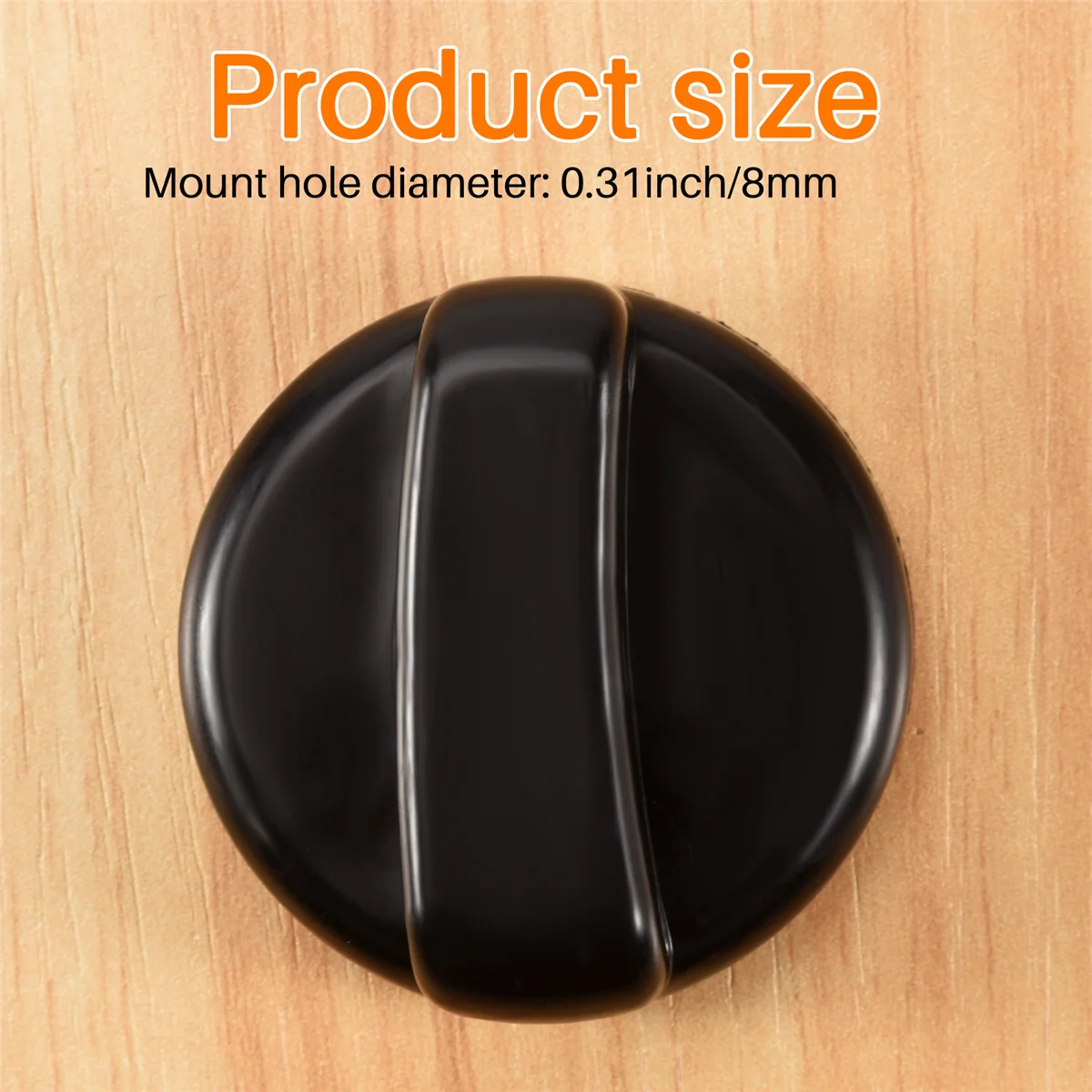 ABFA 5 PCS Kitchen Black Plastic Gas Stove Cooker Control Knobs