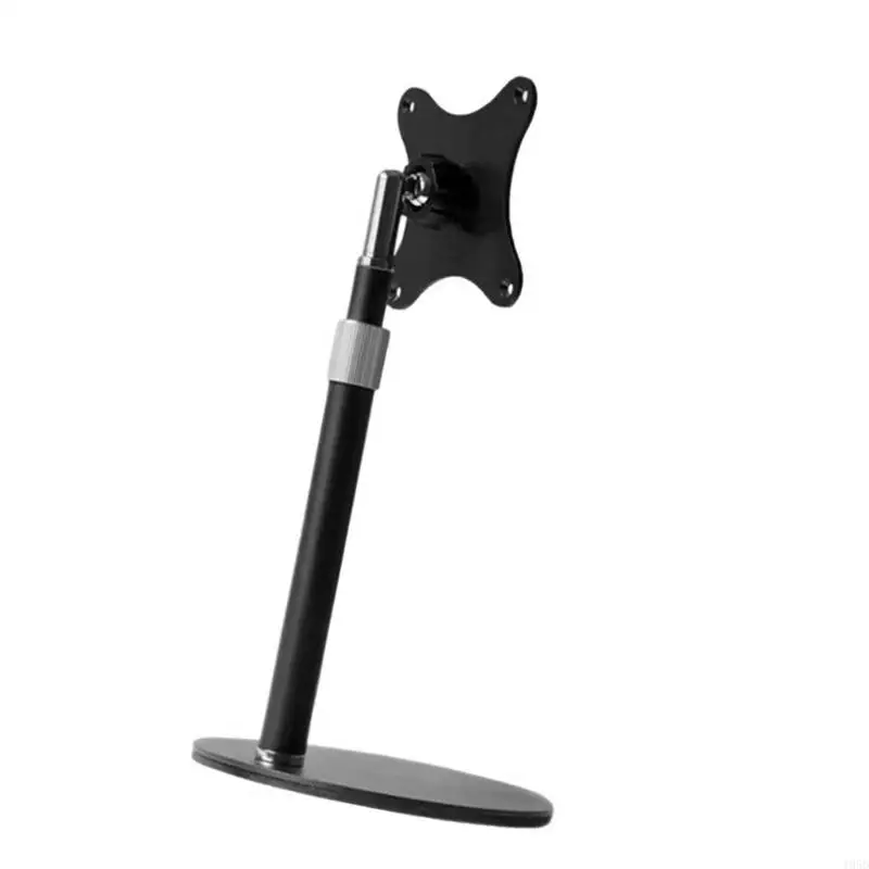 Display Stand with VESA 75 x 75 mm Plate, Metal Monitor Stand for 7 to 18.5 In Screens with Round Desk Base and Office Placement