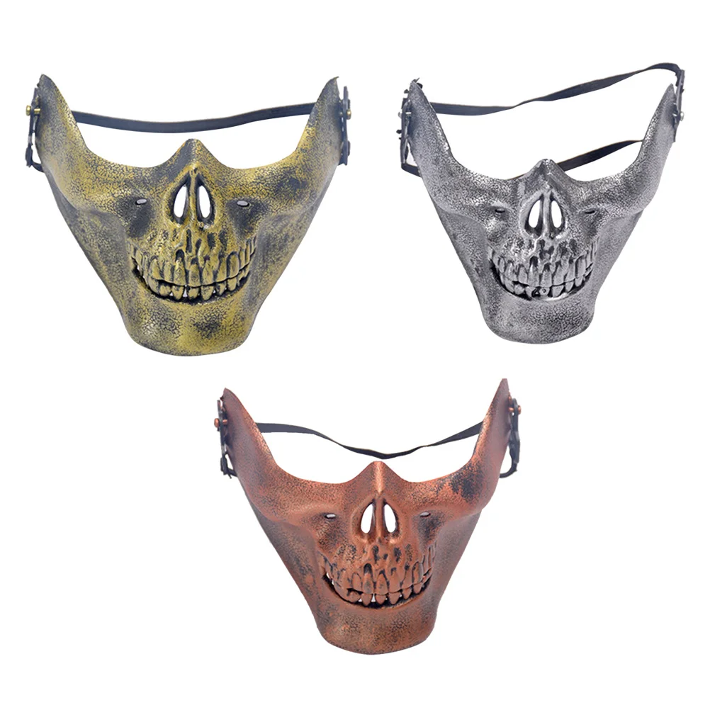 3 Pcs Mask Half Face The Hollow Skull Masquerade Halloween Costumes Miss