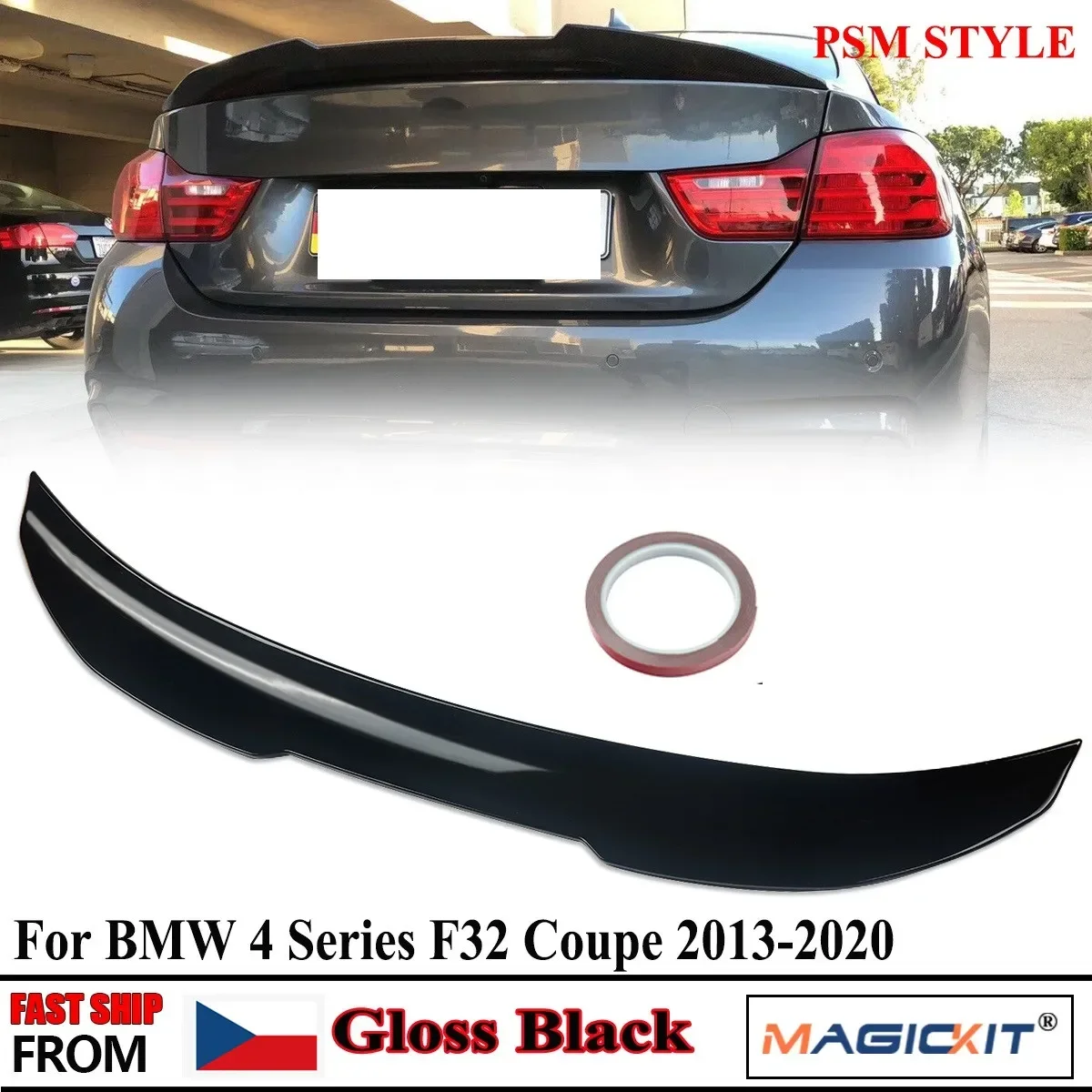 

MagicKit For BMW 4 Series F32 Coupe PSM Style 14-20 Gloss Black Rear Duckbill Spoiler