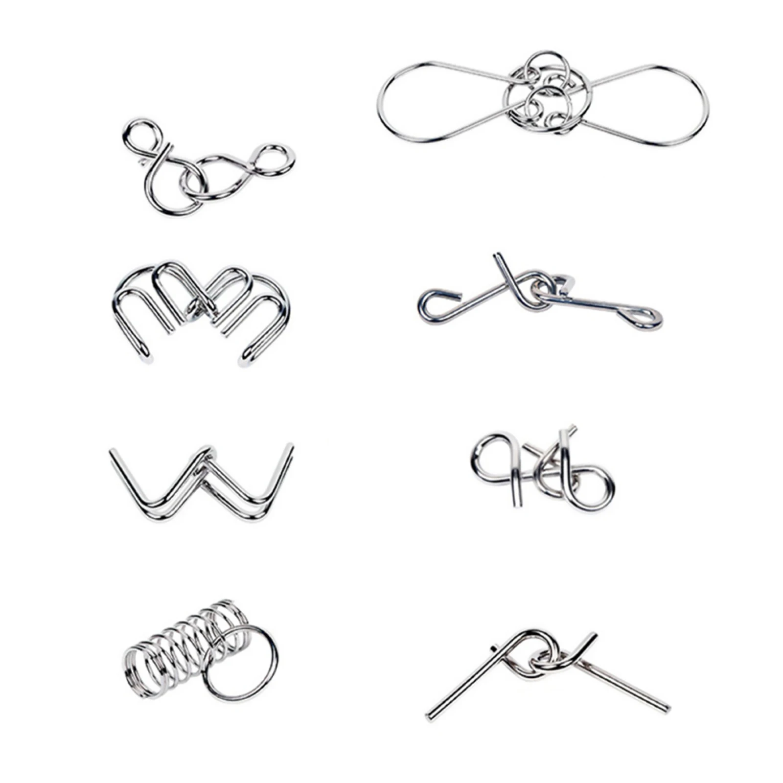 8 шт./компл., металлические головоломки IQ Mind, развивающие игрушки, головоломки Монтессори, проволочные головоломки для детей и взрослых, интерактивная игра, средство для снятия изоляции