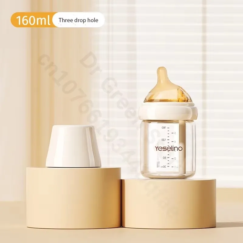 Yeselino 6th Generation Professional Newborn Bottle/High Borosilicate Glass Anti-colic Bottle/Baby 0-6 months