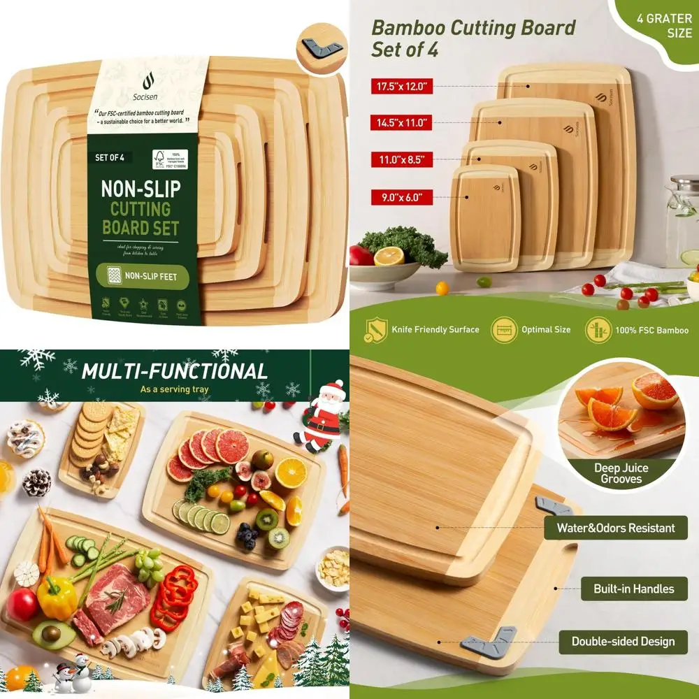 

Набор нескользящих бамбуковых разделочных досок, идеально подходит для использования над раковиной, идеальный мужской день рождения, рождество мужа, святого Валентина и отца