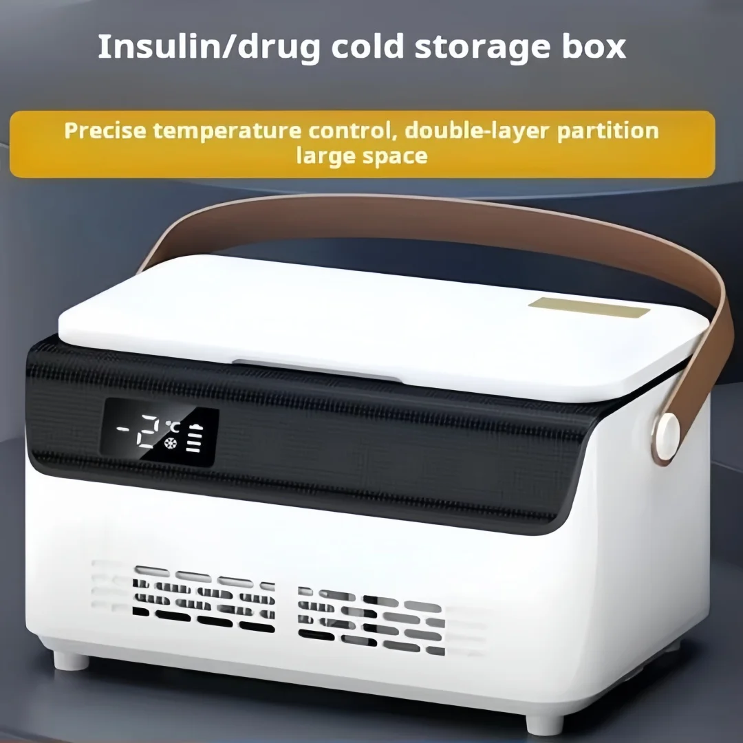 Insulin refrigerator, drug refrigerated storage, constant temperature. Car travel, double-layer portable insulin insulated box