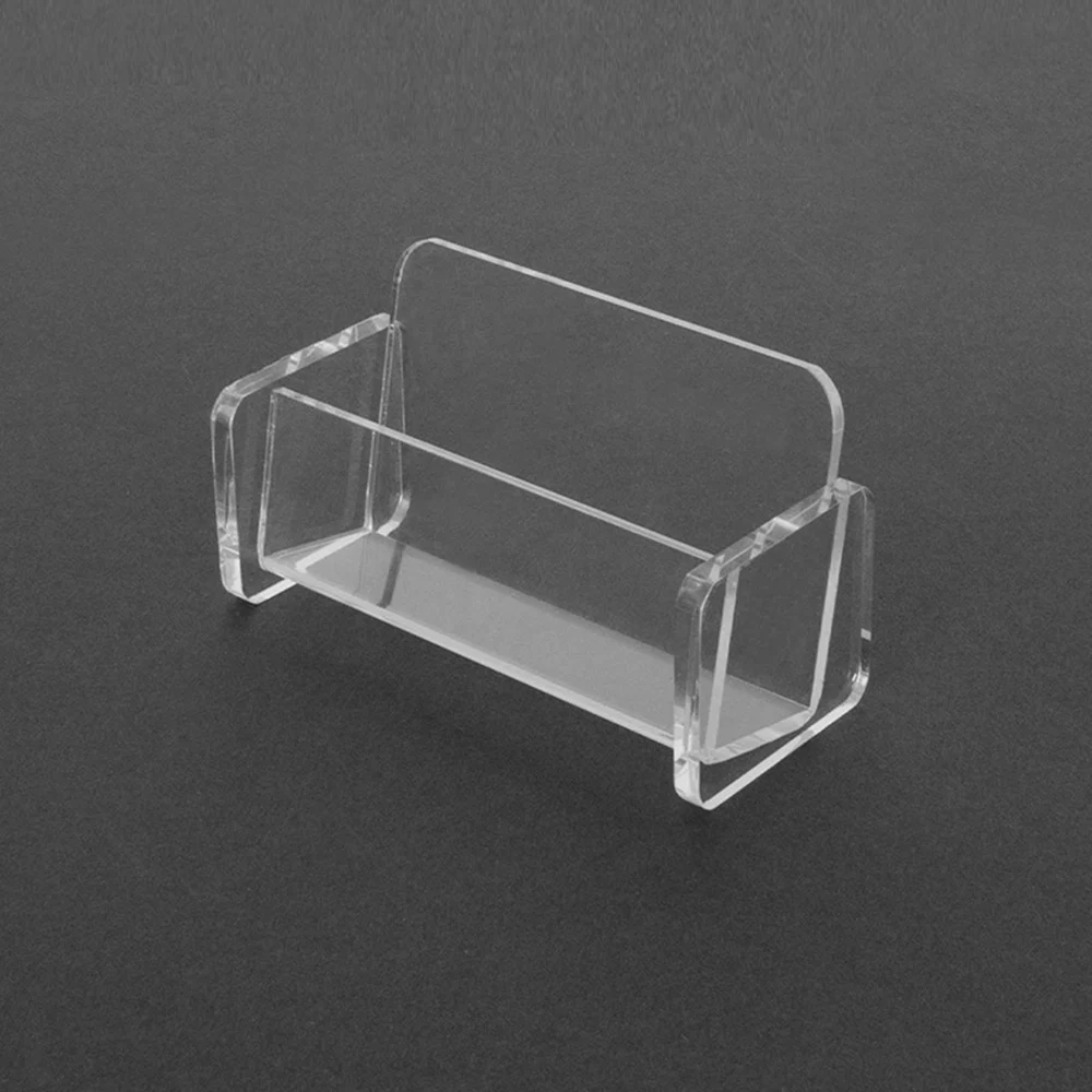 Acrylic Business Card Holder Creative Desktop Name Card Storage Card Display Stand Fits 50-70 Business Cards Office Supplies