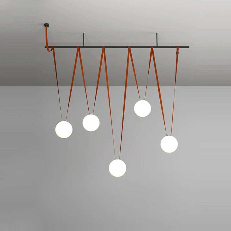 CX179DB LED 2024 Simple DIY Artistic Belt Pendant Light Chandelier Lamparas De Techo Suspension Luminaire Lampen For Living Room