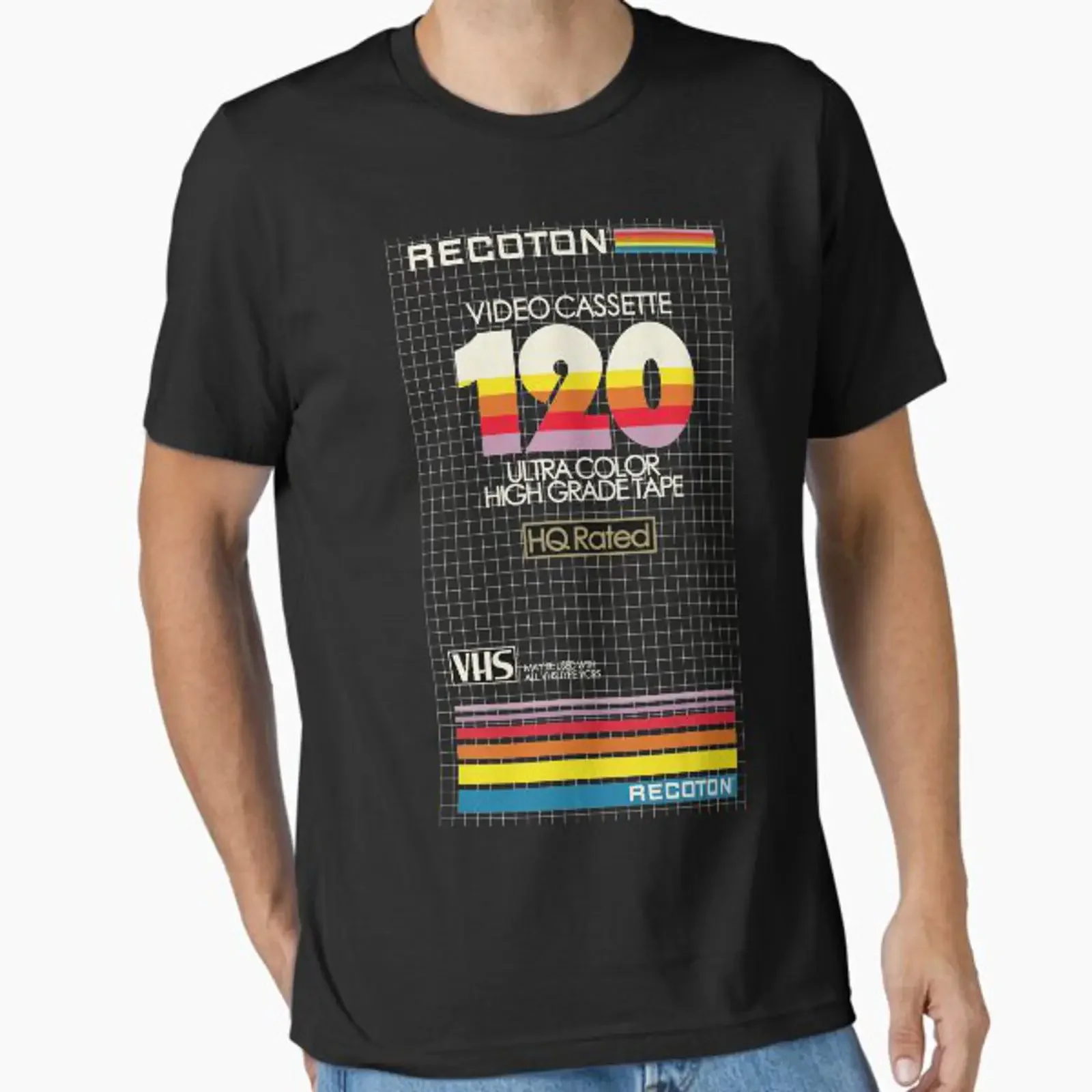 Product preview of VHS Recoton T 120 HQ designed and sold by T44Productions vintage Washed Soft fashion Comfortable Slightly