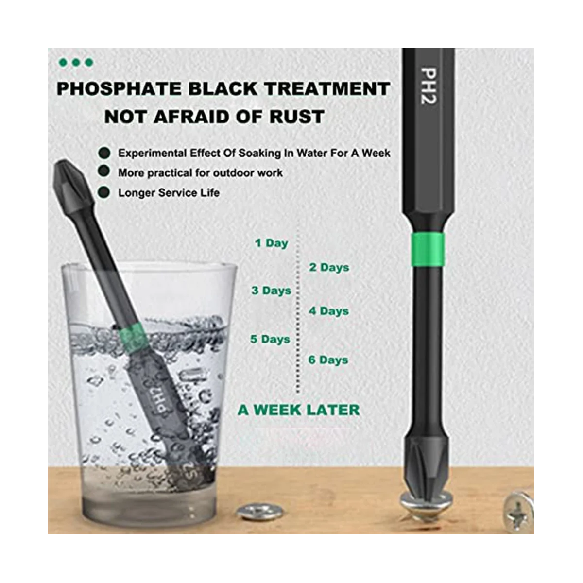 Chave de fenda Bit Set para furadeira de impacto, S2 Driver Drilling Work Set, Bits cabeça forte, novo, 2022, 12pcs