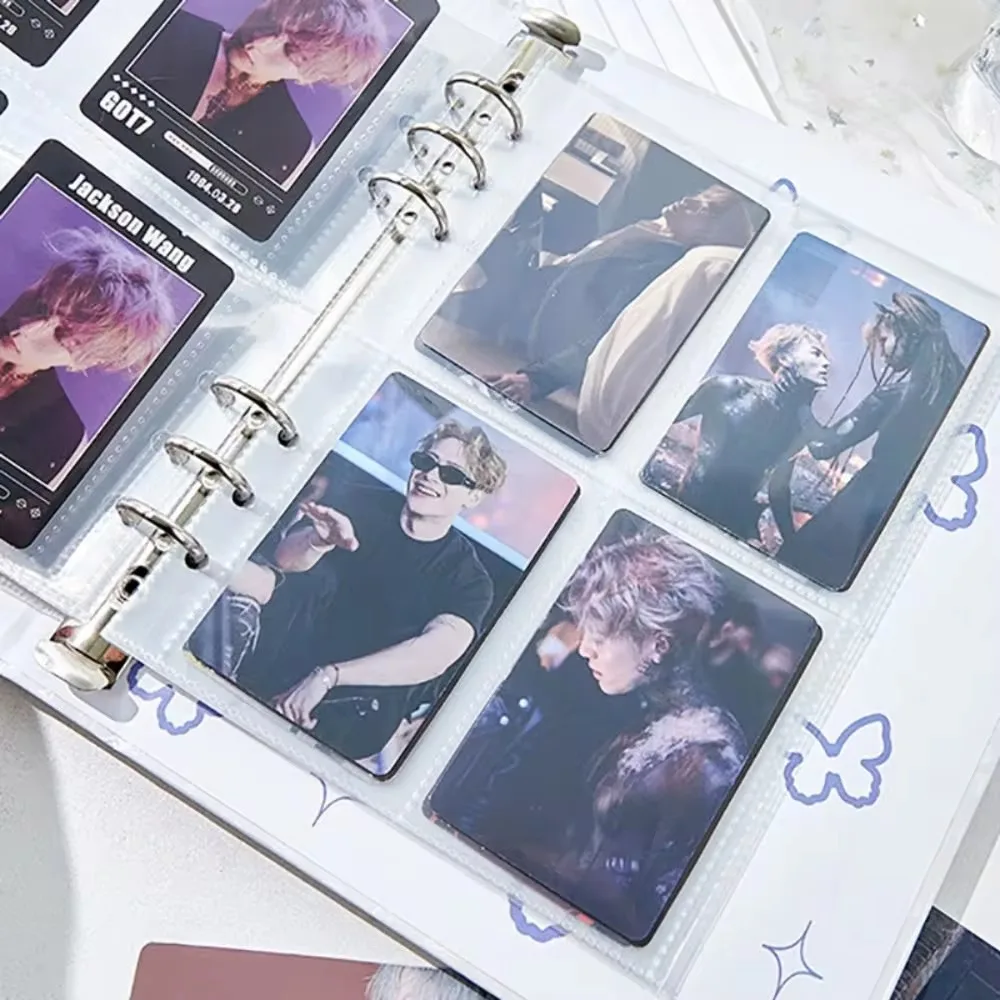 3 Inch Butterfly Photocard Album Loose-Leaf Cartoon Cat Binder Photocard Holder Protector Retro Style Collect Album Notebook