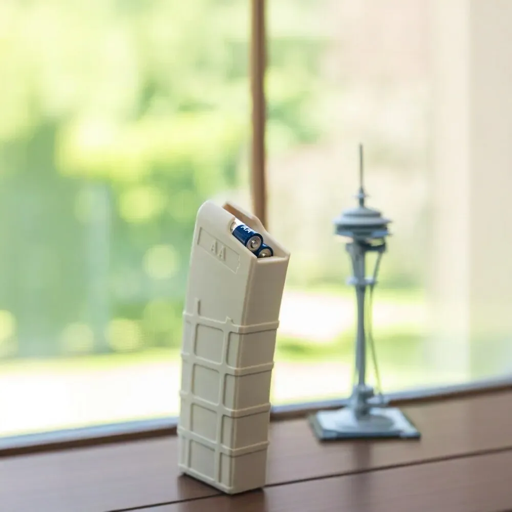 【Tactical Equipment】Simulated Magazine Battery Storage Box, Aa Battery Desktop Ornament Model for Military Enthusiasts view 3