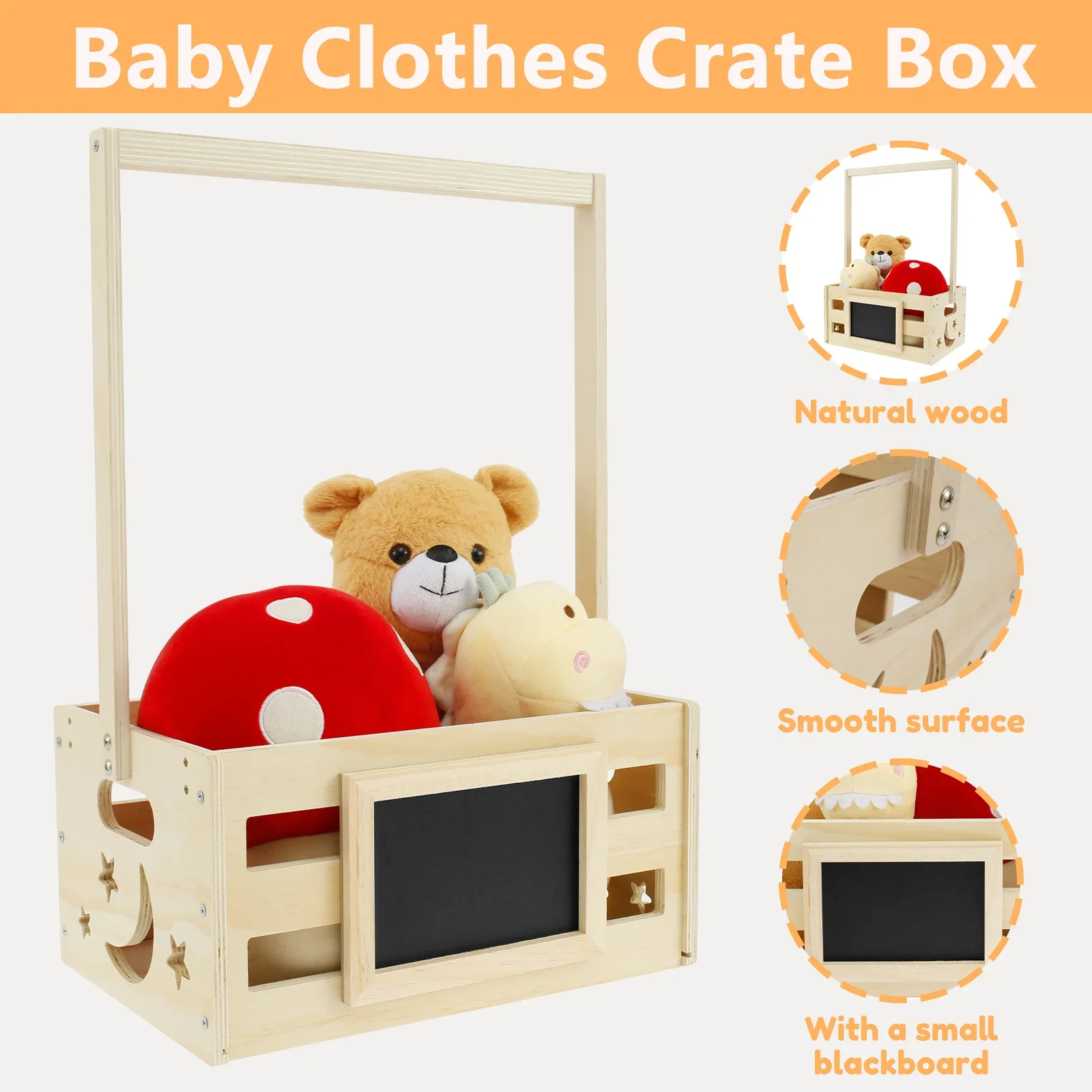 

Деревянный ящик для детского душа, шкаф, подарочная корзина для детского душа с ручкой, деревянный ящик для хранения детей, корзина, декоративная коробка для детской одежды