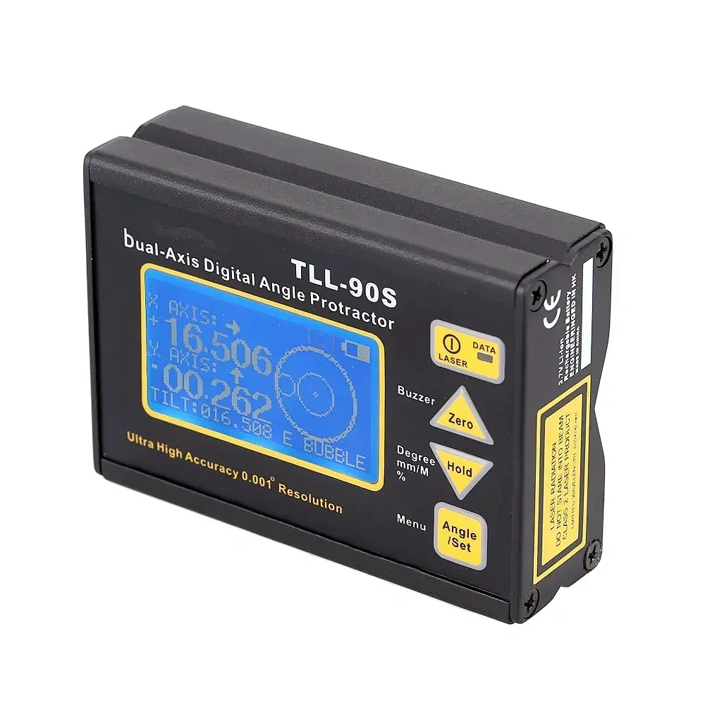 Precyzyjny kątomierz laserowy TLL-90S 0,005 °   Dwuosiowy cyfrowy inklinometr 0,001 °   Magnetyczny elektroniczny miernik poziomu RS485