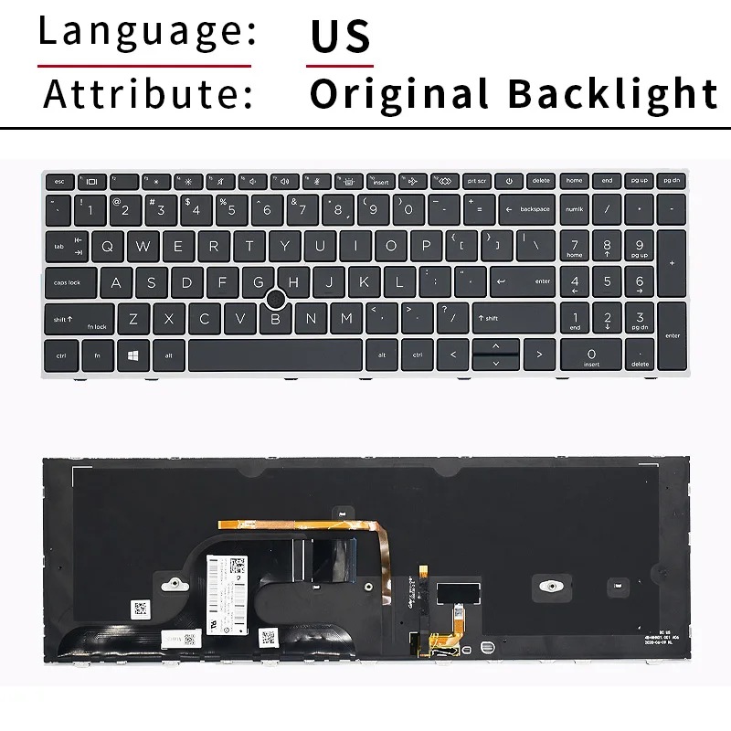 Replacement US/RU Russian Backlit Laptop Keyboard For HP ZBOOK Fury 15 G7/G8 Fury 15.6 inch G7/G8 C13C-5 Notebook PC - Image 3