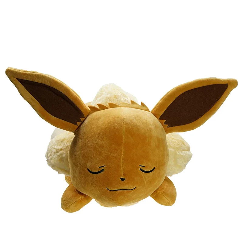 Pokemon Eevee Plush Toys Anime Pokémon Plushie Dolls 60cm Giant Cute Stuffed Pillow Eevee Sleeping Christmas Gifts for Children