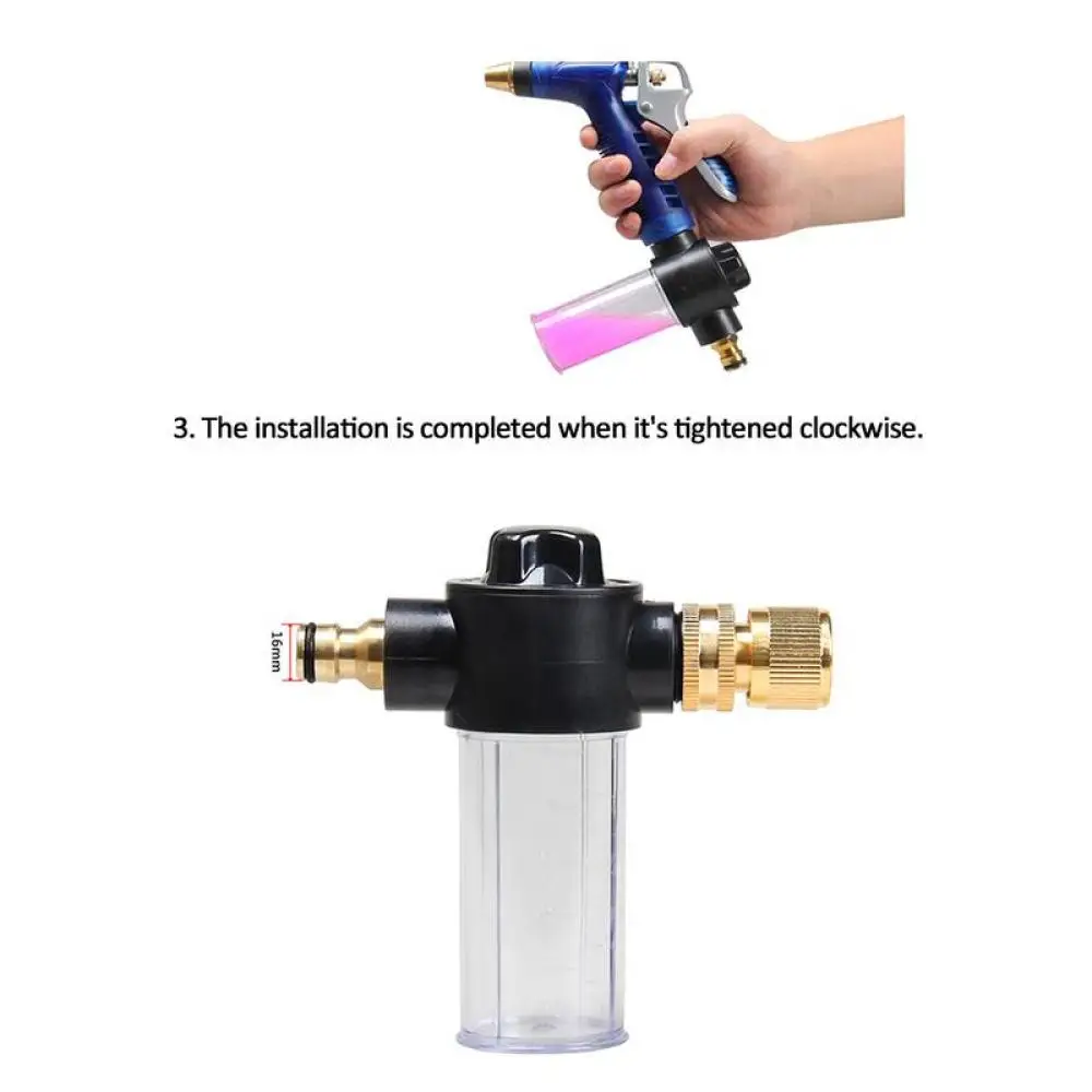 100ML Water Flow Adjustable Car Wash Foam Lance Pot Nozzle High Pressure Washer Soap Dispenser Bottle