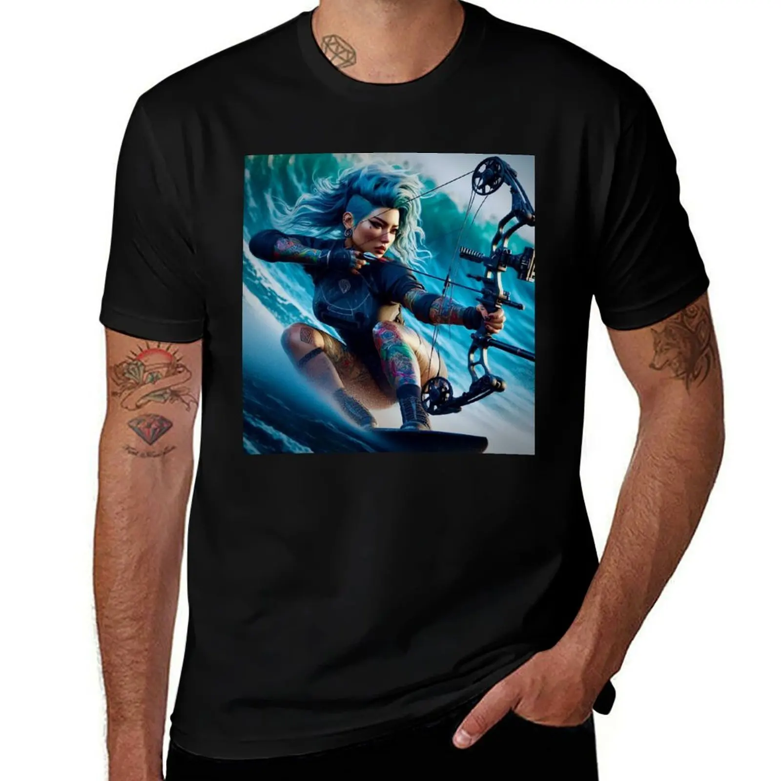 

Wave-Riding Archer T-Shirt luxury designer plus size clothes anime t shirts street wear mens t shirt graphic