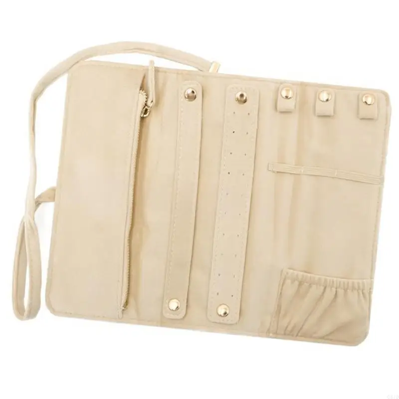 

Luxury Velvety Jewelry Compact Travel Storage Organizers Storage Bags For Earrings Necklaces Rings
