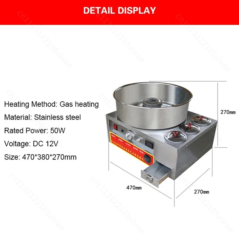 For Commercial Stainless Steel Cotton Candy Machine, DIY Sugar Floss Maker for Carnival, Restaurant and Party Use