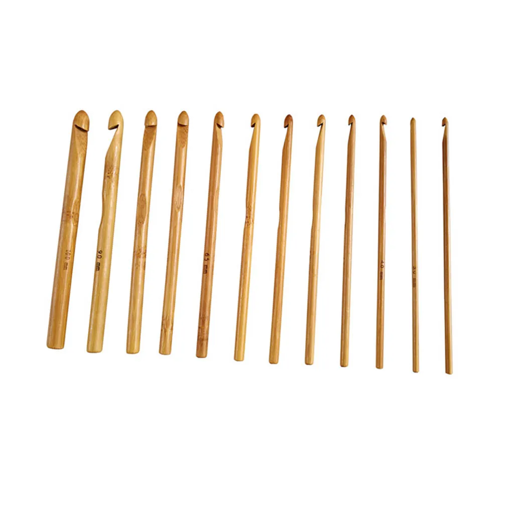 

Bamboo Hook Handle Crochet Weave Needle Long-lasting Exquisite No Burrs Smooth Surface Useful Practical for Beginners
