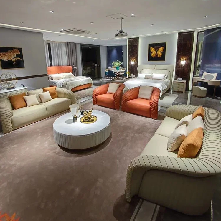 

For Italian Contemporary Design Streamline Art Luxury Latest Living Room Sofa Design Furniture Sofa Set Furniture Living Room