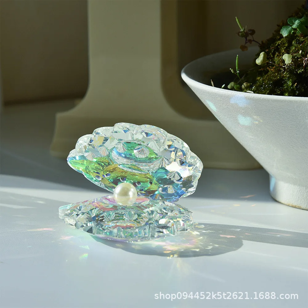 

Crystal mussel pearl shell crystal handicraft ornament birthday gift home office