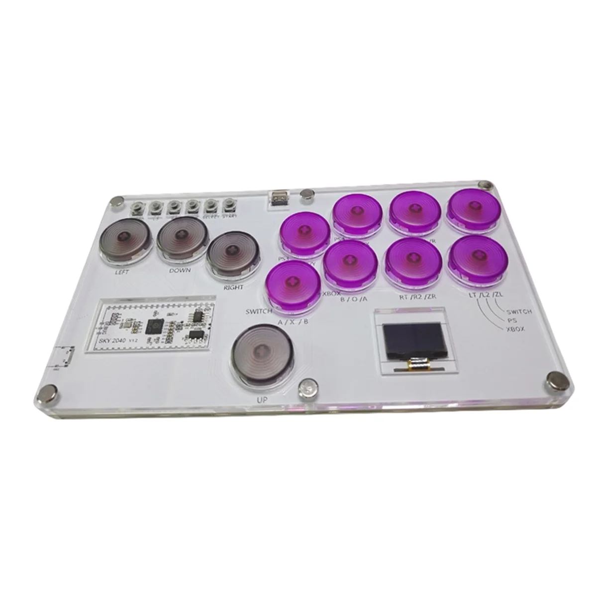 Arcade Joystick Controller Fight Stick Game Controller Mechanical Button for PC//Switch ,Purple